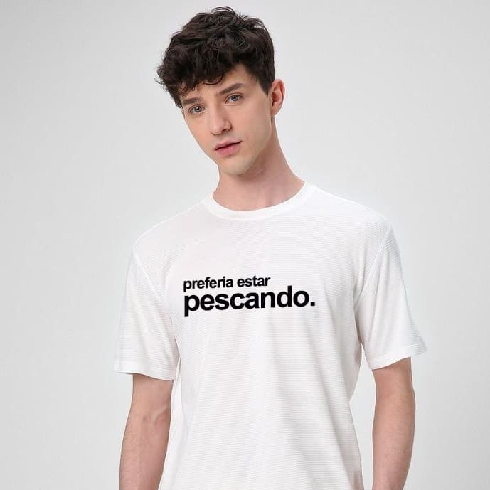Camiseta Camisa Masculina Feminino Unissex Pescaria Algodão Pescando Básica Envio Imediato