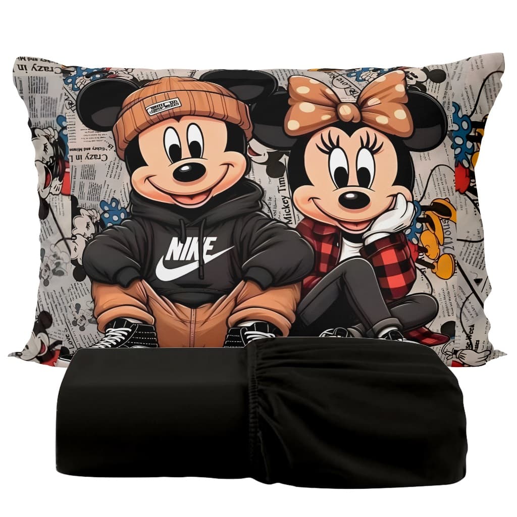 Kit Jogo Lençol Cama Solteiro/Casal Infantil Percal 400 Fios Fronha Personalizada Estampas Premium