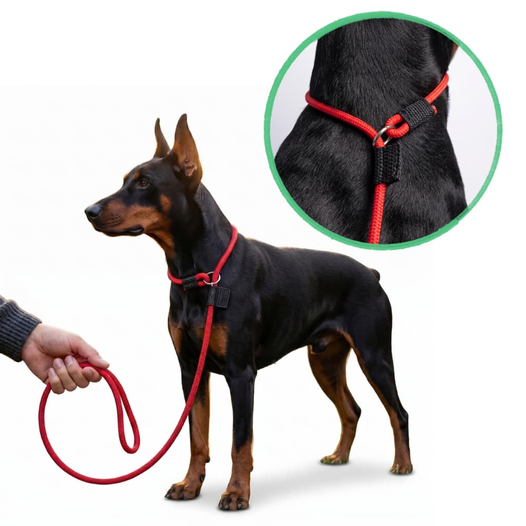 Coleira Guia Unificada Cães Corda 6mm Nylon Enforcador Adestramento Anti Puxão Passeio Pet Ajustavel