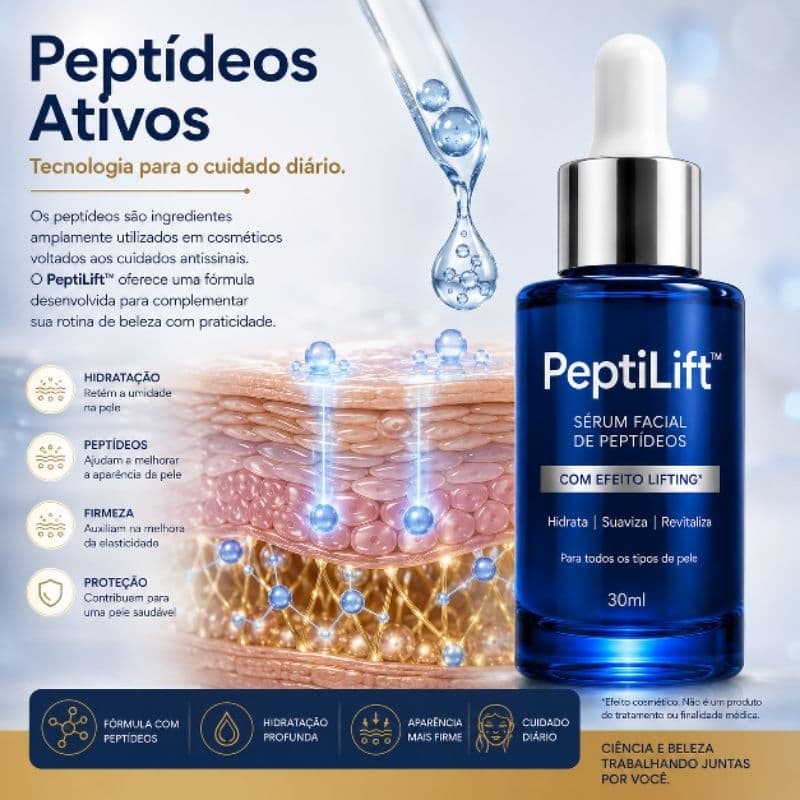 Sérum Facial  Efeito  Botox e Lifting de Peptídeos Hidratante Anti Idade Linhas Finas.