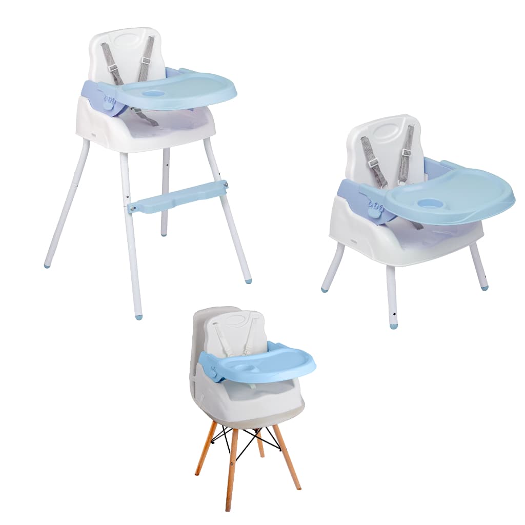 Cadeira de alimentação bebê portatil 3 em 1 Styll Baby Seggura cadeirão AZUL