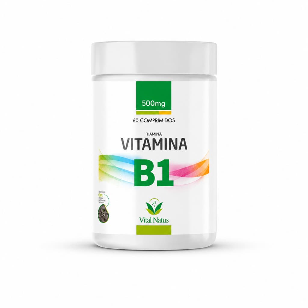 Vitamina B1 Tiamina 2mg Vital Natus 60 Comprimidos Complexo B Suplemento Alimentar