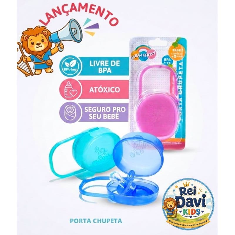 Porta Chupeta Infantil Bebê Estojo Protetor Case Guardar Chupeta Higiênico Caixa Com Alça Para Passeio