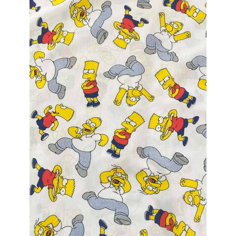 Tecido Tricoline Digital Misto Estampa The Simpsons Patchwork Artesanato – 65% Poliéster | 35% Algodão