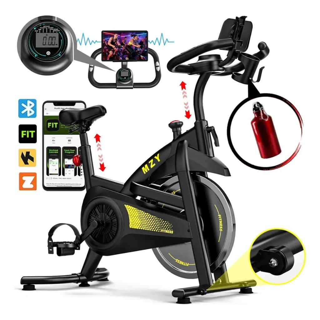 Bicicleta Spinning Profissional Ergométrica Silenciosa Bike Indoor Suporta até 180kg Para Casa e Fácil de Instalar Com R