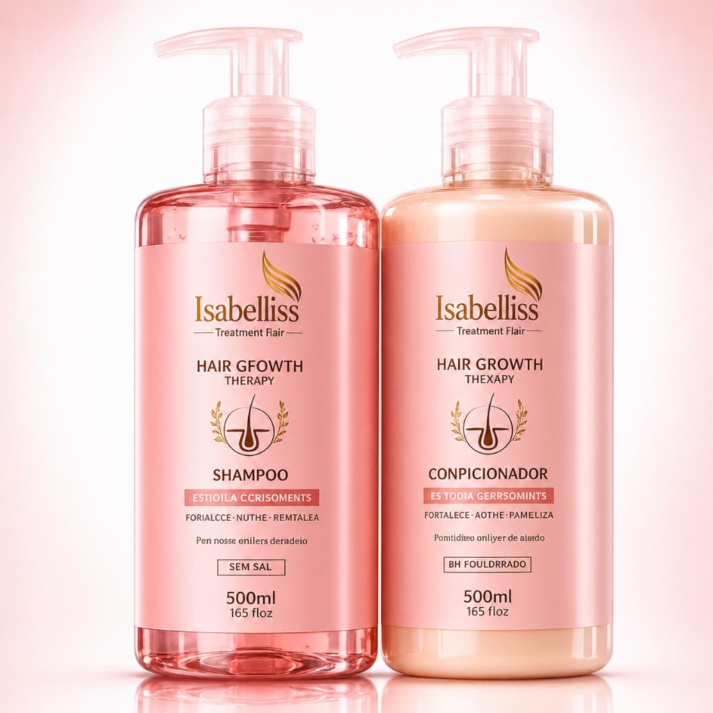 Kit Shampoo e Condicionador 500ML Isabelliss Estimula Crescimento Hidratante Capilar Cheiroso Fortalece ENVIO IMEDIATO!!