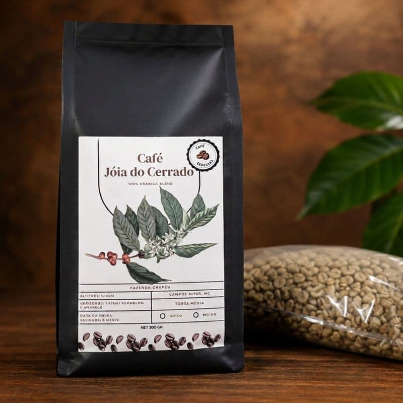 Café Jóia do Cerrado 500g - 100% Arábica Blend - Produzido em Campos Altos - Grão ou Moído