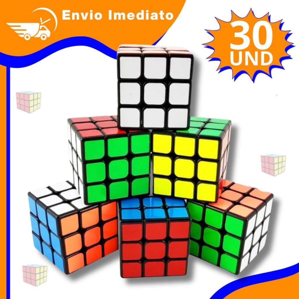 Kit 8 a 30 Cubo Mágico 5x5x5cm Brinquedo Educativo Para Crianças e Adultos Atacado ou Lembrancinha