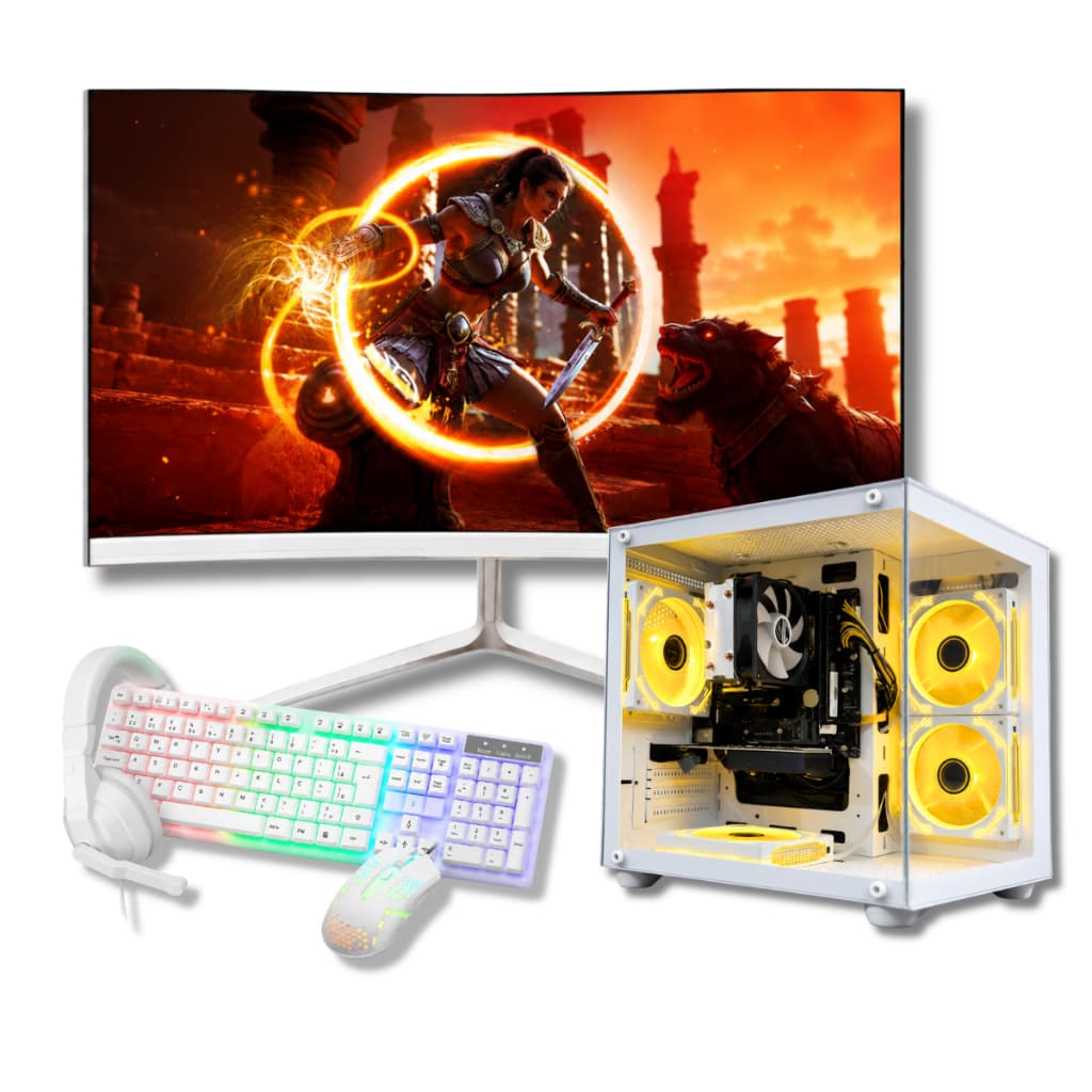 Computador PC Gamer GTA Ryzen 5 5600GT 16GB DDR4 SSD 960GB Wifi Monitor Led 23"Curvo Bivolt