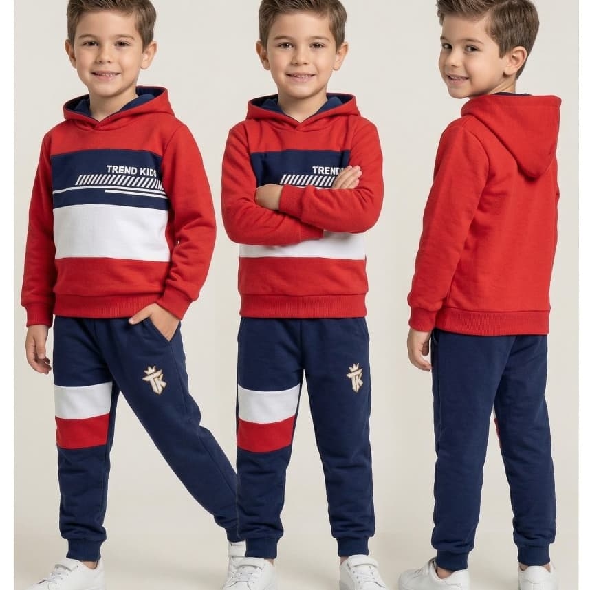 Conjunto Infantil Menino 2 ao 14 anos Casaco e Calça Moletom Lançamento Inverno Agasalho 2027