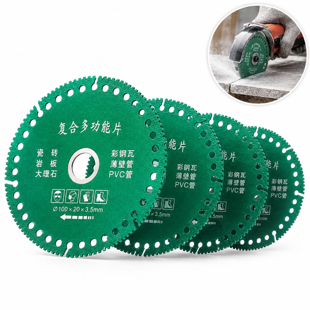 6 Em 1 Disco De Corte Com Diamante Lâmina De Serra Multifuncional Diamantado 100 mm Para Azulejo Cerâmico PVC