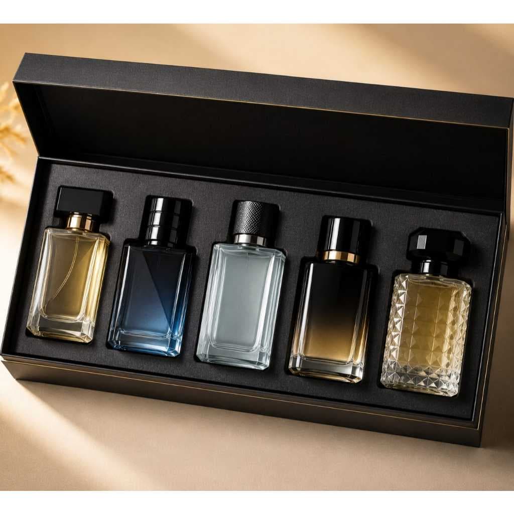 Kit 5 Perfumes Masculinos Importados – Fragrâncias Variadas