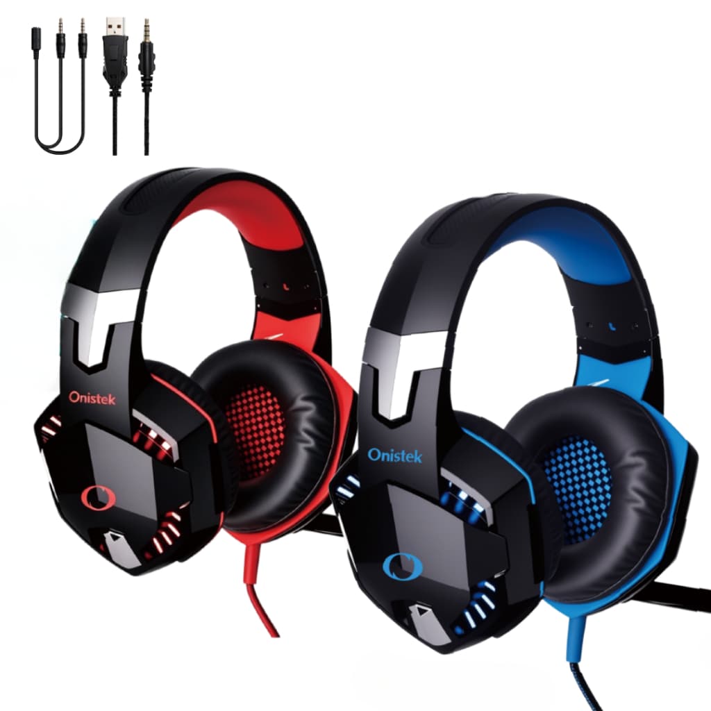Fone Gamer Headset Com Fio LED Microfone USB P2 50mm Para PC PS4 Xbox Notebook