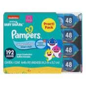 PACK C/4 LENÇO UMEDECIDO BABY SHARK PAMPERS SEMPRE LIMPO