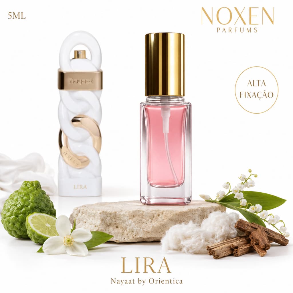 Perfume Feminino 5ml Premium Vidro Spray Lira Nayaat Limpo Elegante Importado
