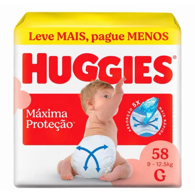 Fralda descartável Huggies tamanho M