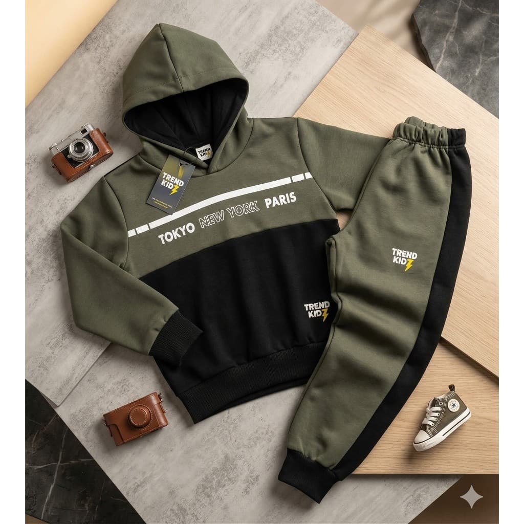 Conjunto Infantil Menino Casaco e Calça Moletom 2 ao 14 anos Lançamento Tendência Inverno Agasalho Top