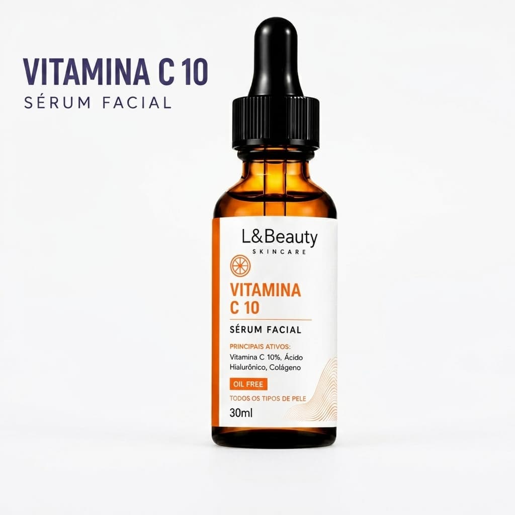 Sérum Facial Vitamina C (Vitamina C 10) 30ml - Ação Antioxidante e Iluminadora