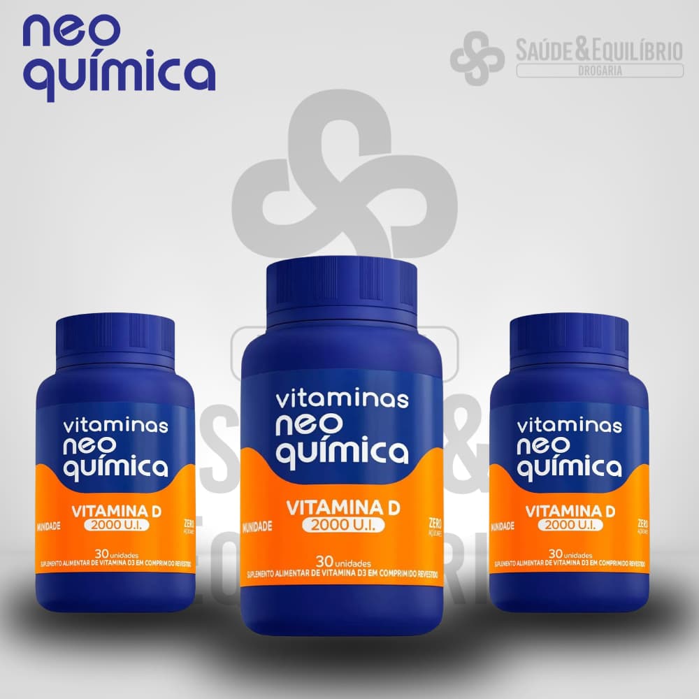 Vitamina D 2.000 UI Neo Química 30 Comprimidos Suplemento Alimentar Imunidade