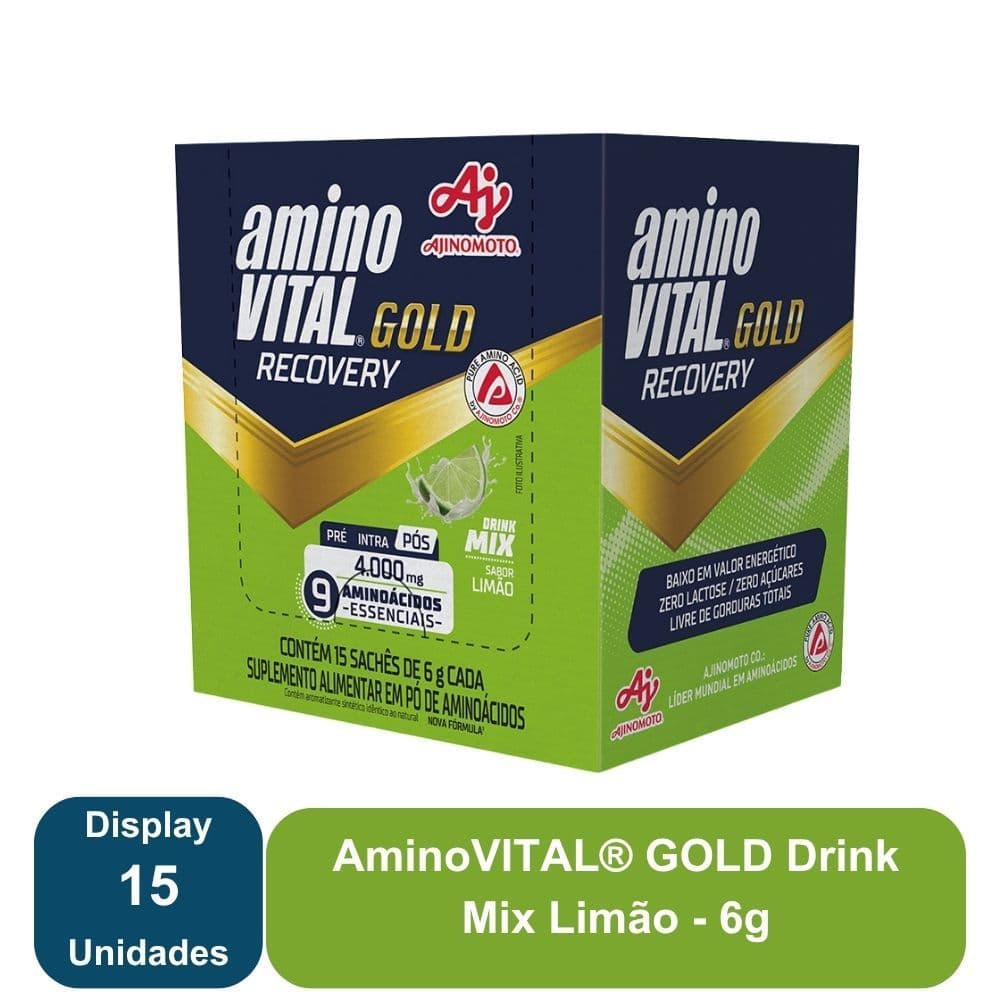 AminoVITAL® GOLD Drink Mix Limão Ajinomoto - 15 sachês