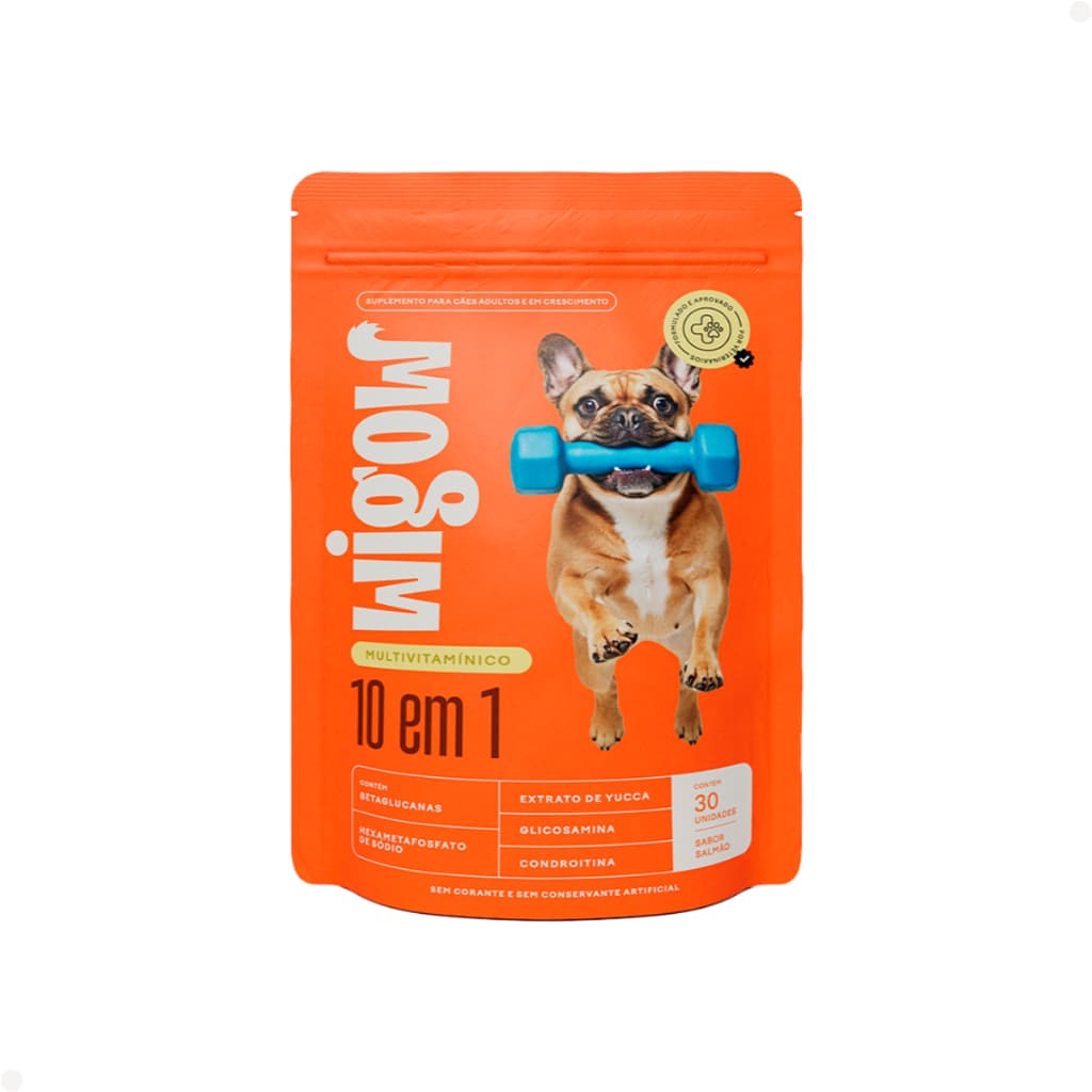 Suplemento para Cachorro Vitamina para Cachorro Suplemento Wigow Multivitamínico Salmão 84g