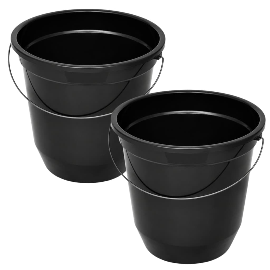 Kit 2 Balde 7,5 Litros Alça de Ferro Reforçada Resistente Multiuso Limpeza Casa Cozinha Lavar Carro