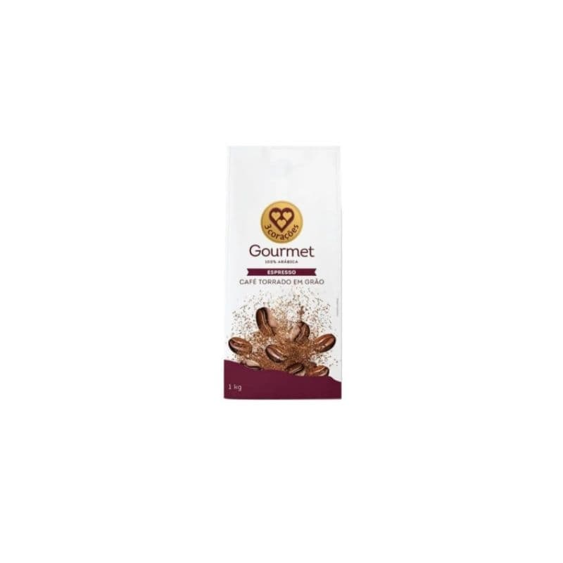 Café em grão torrado espresso gourmet 3 corações 1kg