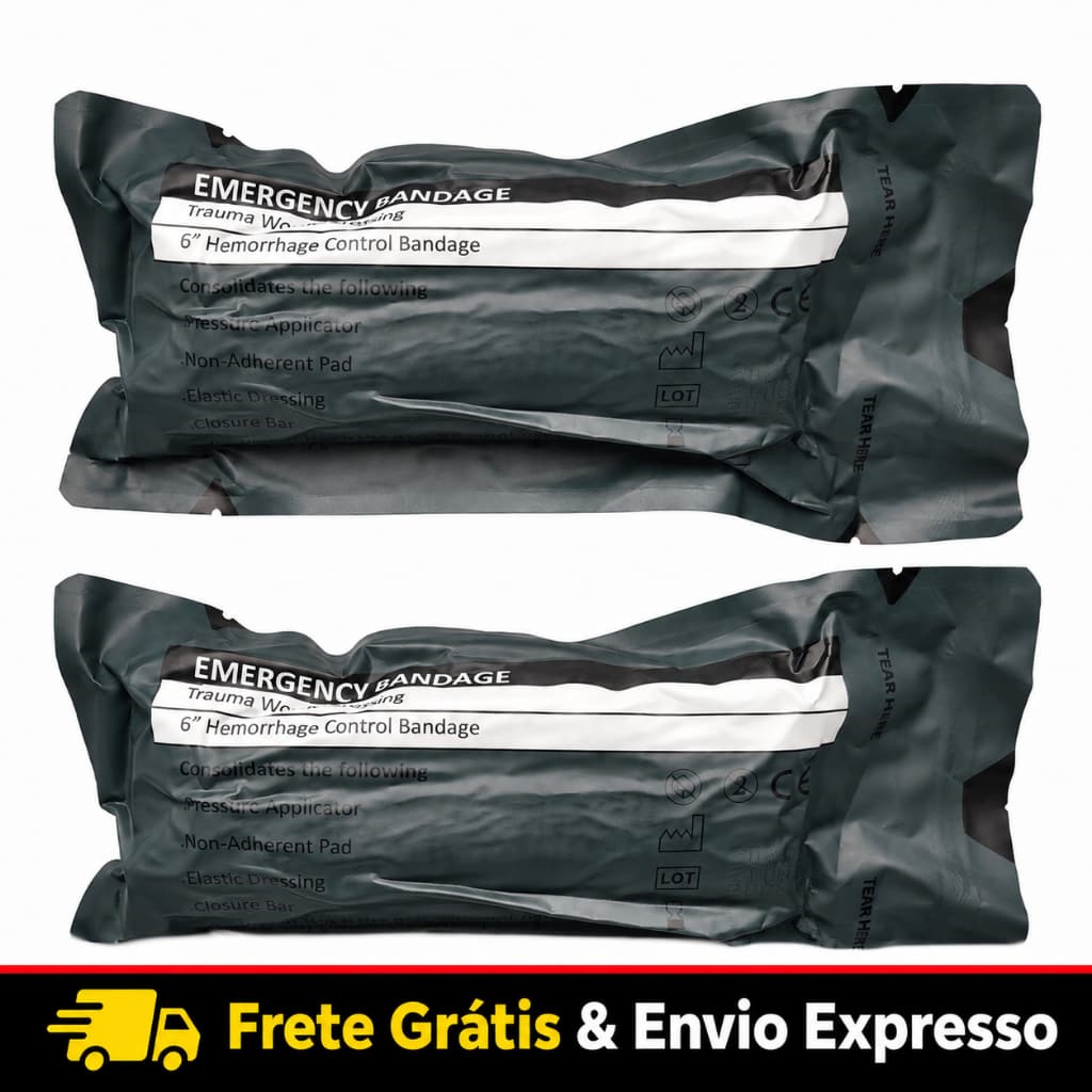 Kit 2 Bandagem Atadura Israelense 6 Polegadas Estéril A Vacuo APH/Primeiros Socorros - Pronta Entrega