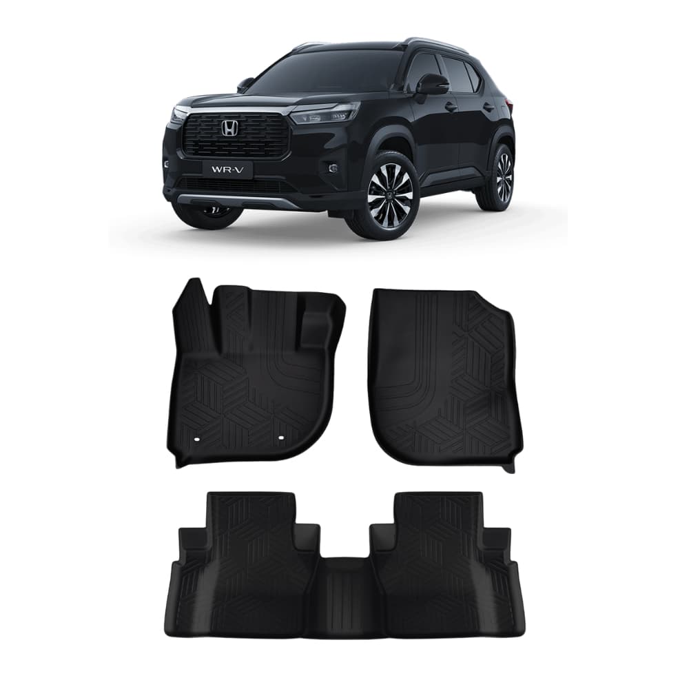 Jogo Tapete Bandeja Dianteiro e Traseiro Automotivo Borracha Grid Honda WR-V 4 Portas 2026 2027