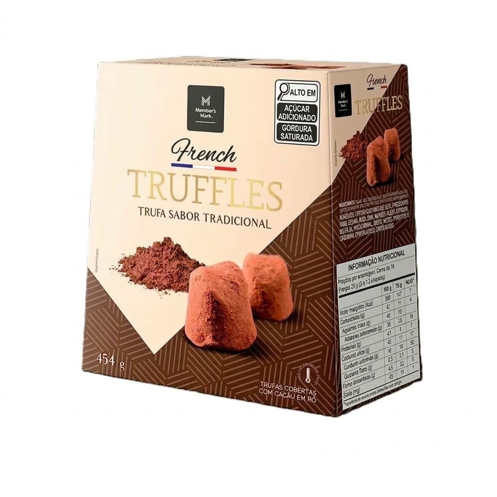 Trufas Importadas França 454 gramas Chocolate Cobertura Cacau em Pó