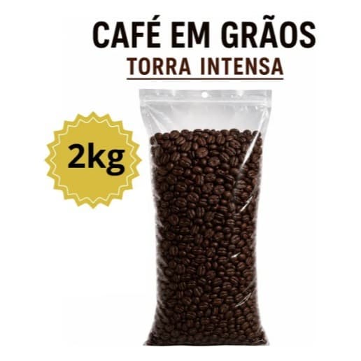 Café em Grãos ou Moído 100% Arábica – 2kg Torra Fresca INTENSA Sem Mistura - kit 2
