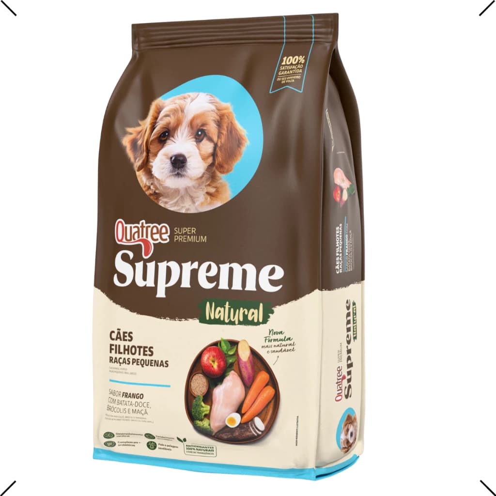 Ração Quatree Supreme para Cachorro Filhote Raças Pequenas 1kg Super Premium Cães Filhotes