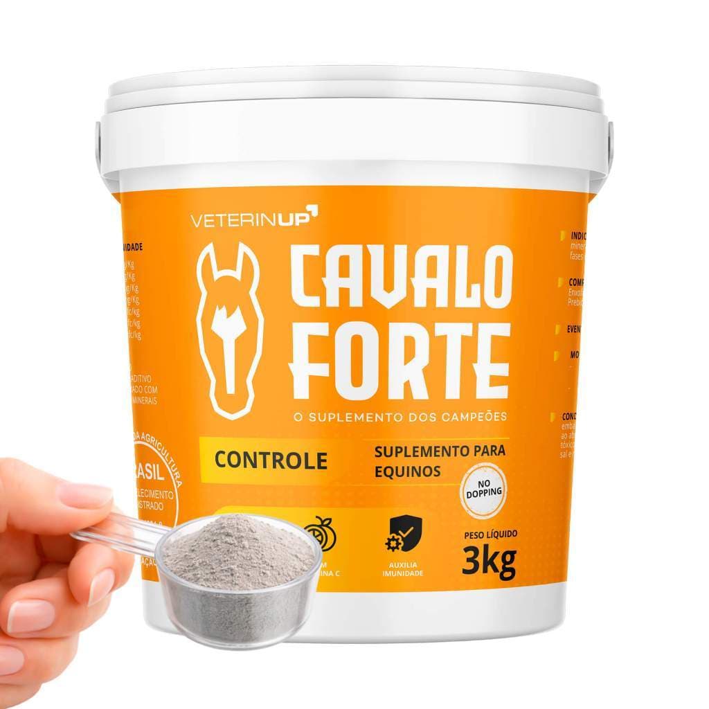 Suplemento Cavalo Forte Controle 3kg | Suplemento para Equinos com Alicina e Vitamina C