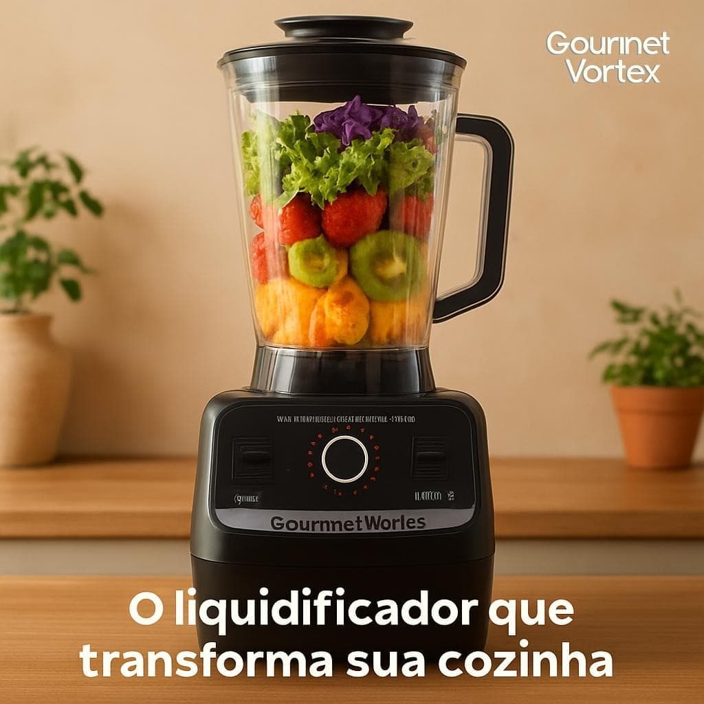 Liquidificador Potente 4500W 2 Litros Inox e Plástico ABS