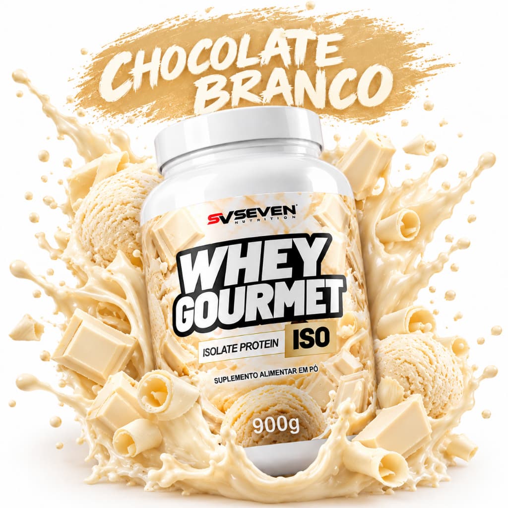 Whey Protein Gourmet Iso 900g Seven - CHOCOLATE BRANCO