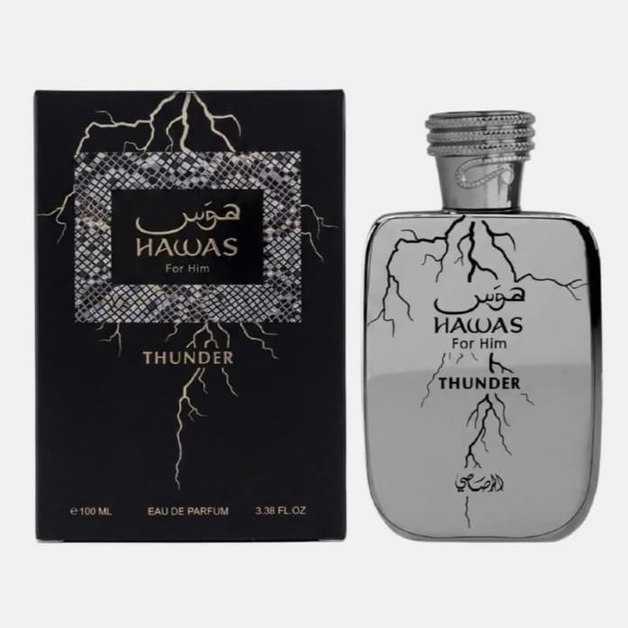 Perfume Árabe Masculino Rasasi Hawas For Him Thunder 100ml EDP Original Importado Lacrado