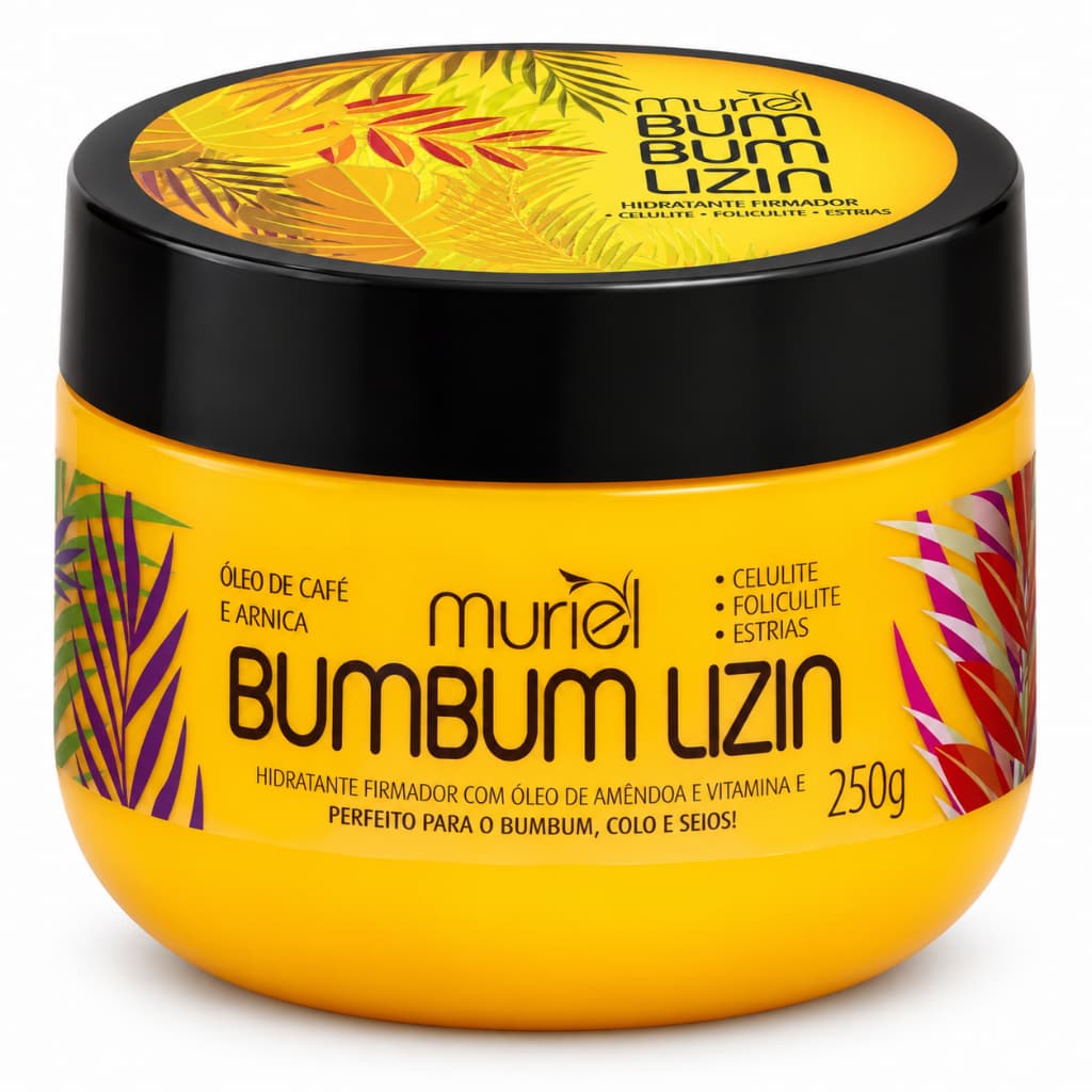 Creme Hidratante Firmador Bumbum Lizin Muriel 250g Original Hidratante Corporal Pele Macia