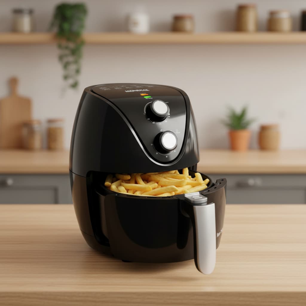 Fritadeira Sem Óleo Air Fryer 3,5L Mondial 1500W - AF-31Preta eletroportateis cozinha, , panela eletrica airfryer