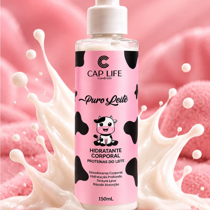 Hidratante Corporal CAP LIFE Puro Leite 150mL Proteínas do Leite Desodorante Corporal