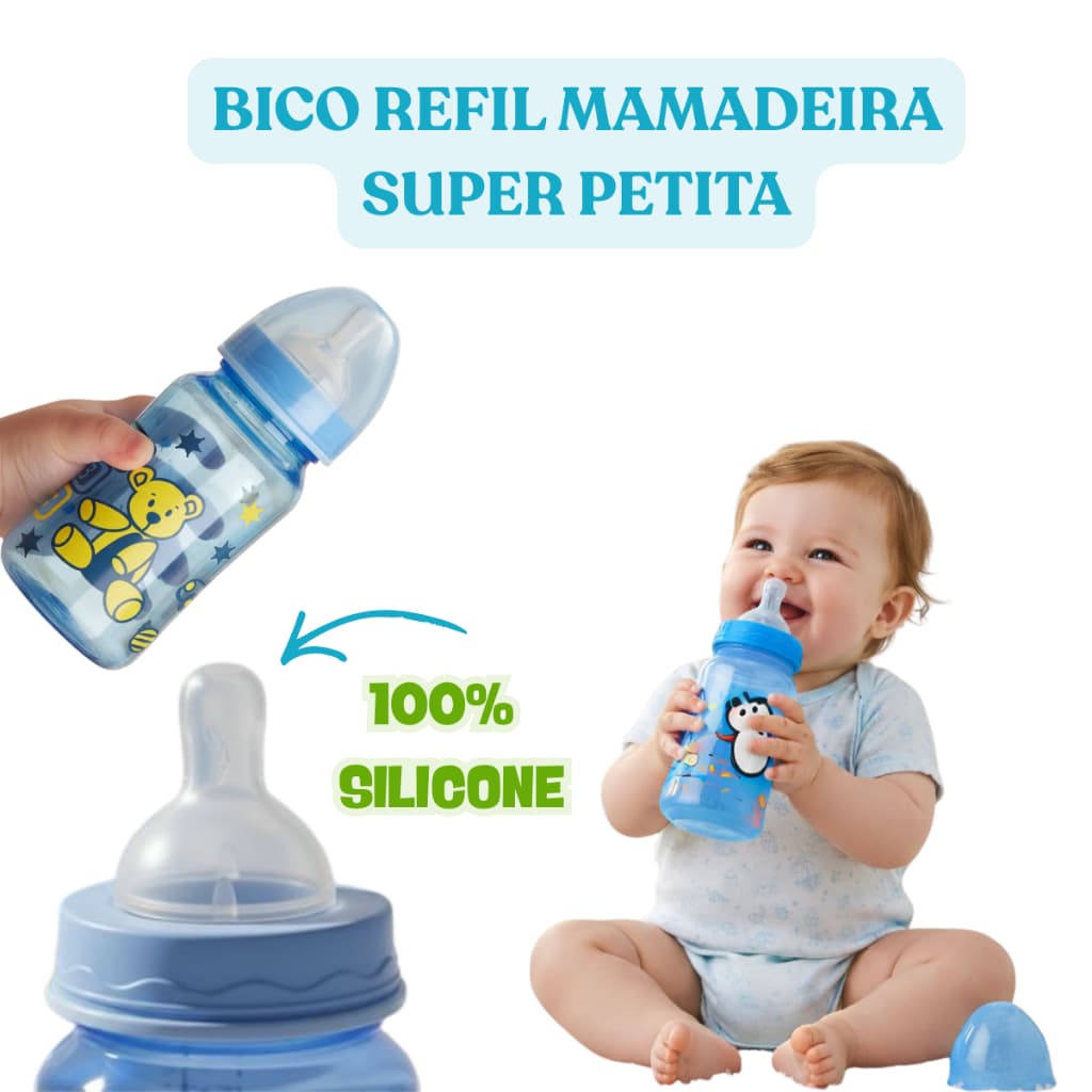 Bico Refil Silicone Mamadeira Petita