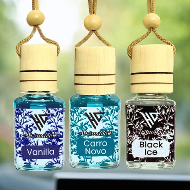 Cheirinhos de Carro  Hominicar Kit 3 Unidades - Pingentes 10ml Aromatizante Veiculares Automotivos
