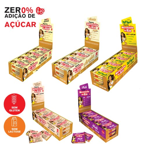 Paçocas Moreninha do Rio Zero Açúcar 276g Sem Glúten | Fonte de Fibras | Festa Junina 2026 Diet Saudável Fit Academia