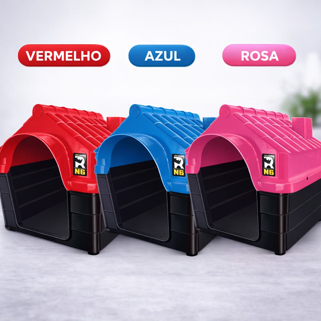 Casinha Cachorro N6 Porte Grande Plástico Reforçado Resistente Casa Pet Externa