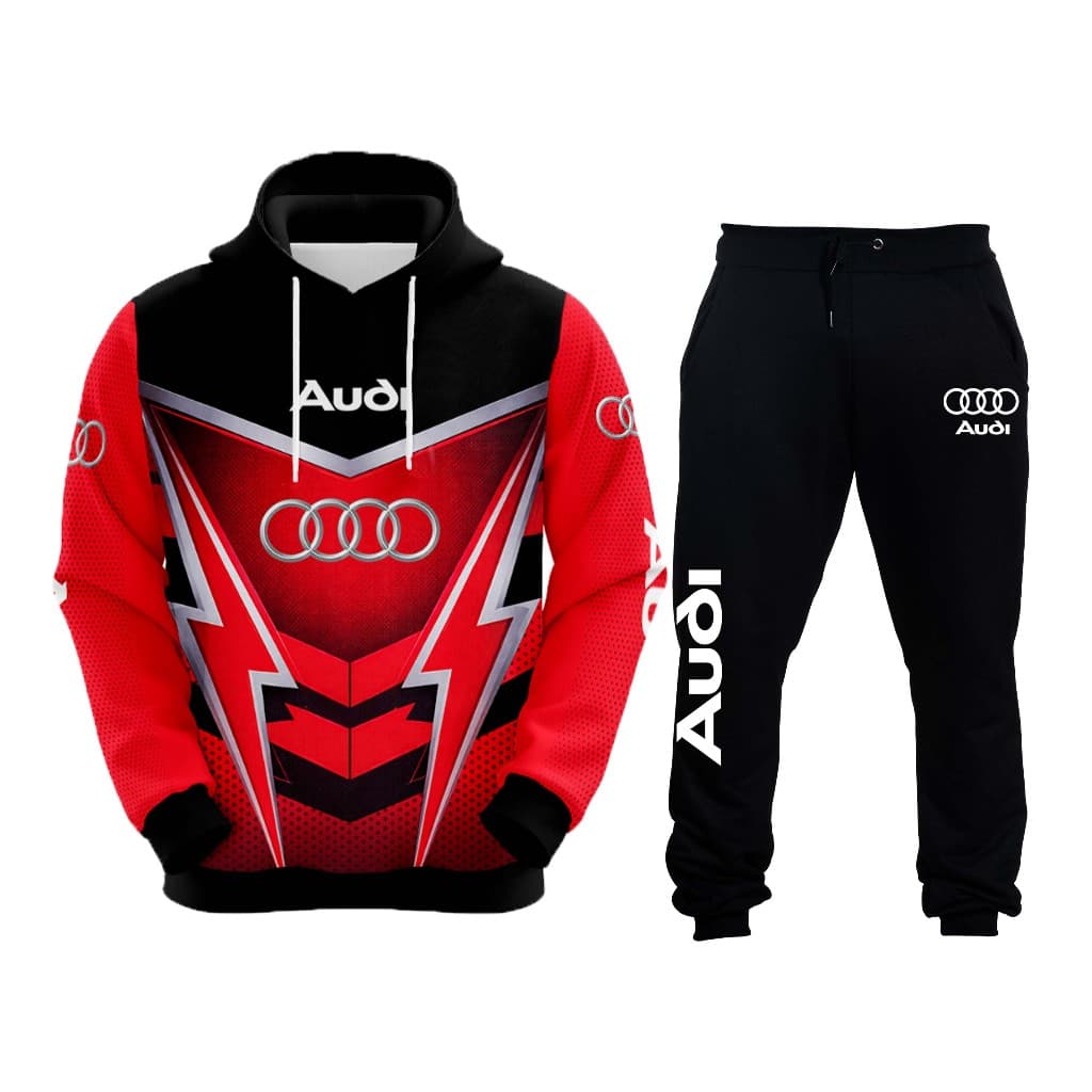 Conjunto Blusa E Calça De Moletom Audi Carro Racing Gp F1