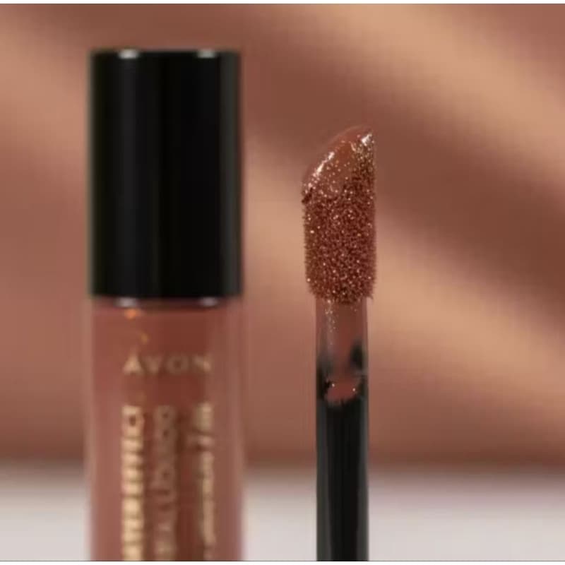 Batom liquido matte glitter effect - power stay 16 horas - 7ml - Avon Nude iluminado (matte/glitter)