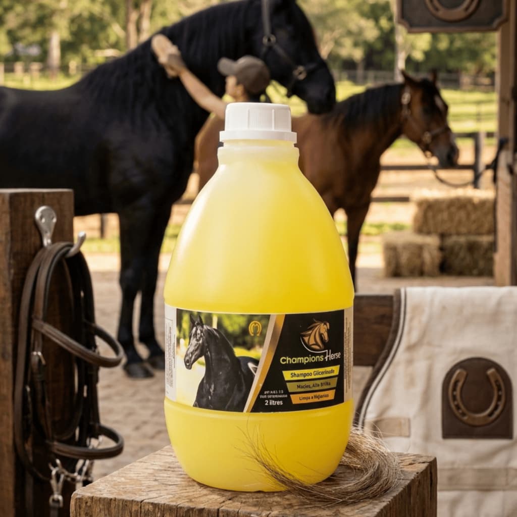Shampoo Glicerinado 2l Para Cavalo Champions Horse
