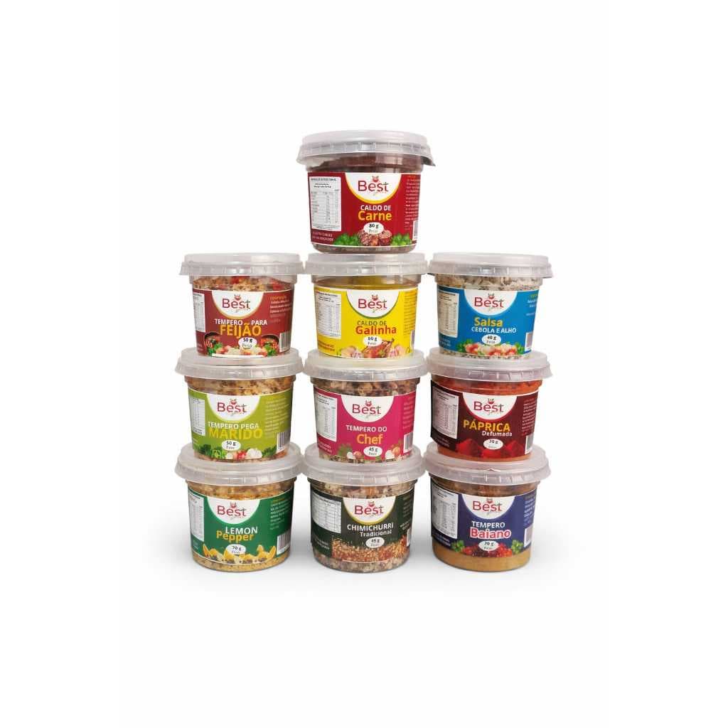 Kit temperos gourmet -  temperos no pote