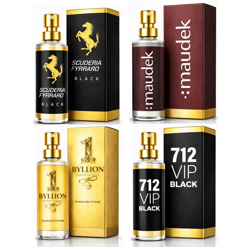 KIT PERFUMES Importados Masculino vidro luxo alta fixação fragancia concentrado
