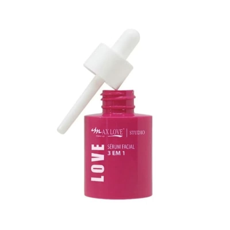 Sérum Facial 3 em 1 Max Love 30ml Vitamina C Rosa Mosqueta Ácido Hialurônico Hidratante