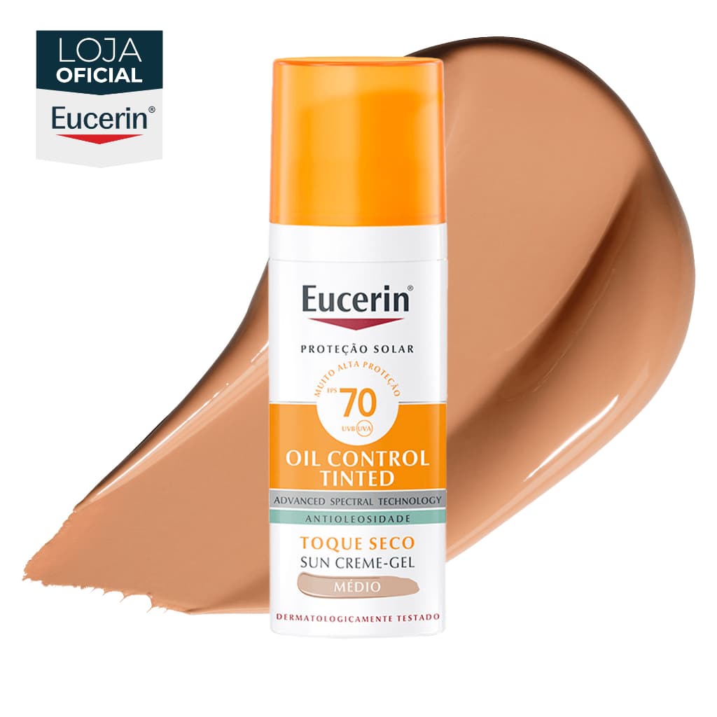 EUCERIN Protetor Solar Facial Oil Control Cor Média FPS 70 50ml